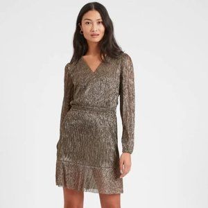 Gold Shimmery Banana Republic LS Dress